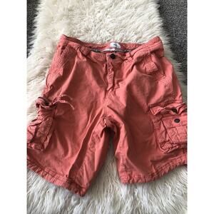 Four Steeds Womens Size 6 Cargo Shorts Coral Pink Hiking Running Outdoor H1